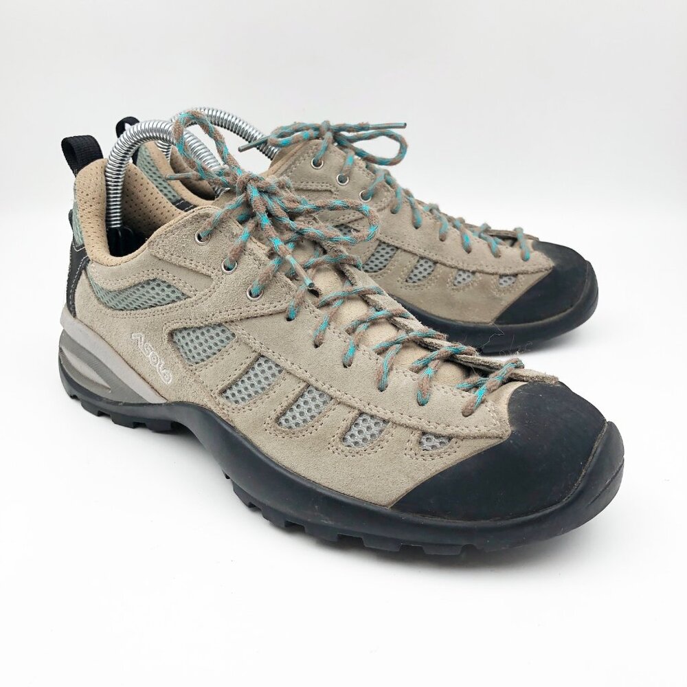 ASOLO Ladys Tan Leather Low Top Hiking Shoes Womens 9 Outdoor Activewear